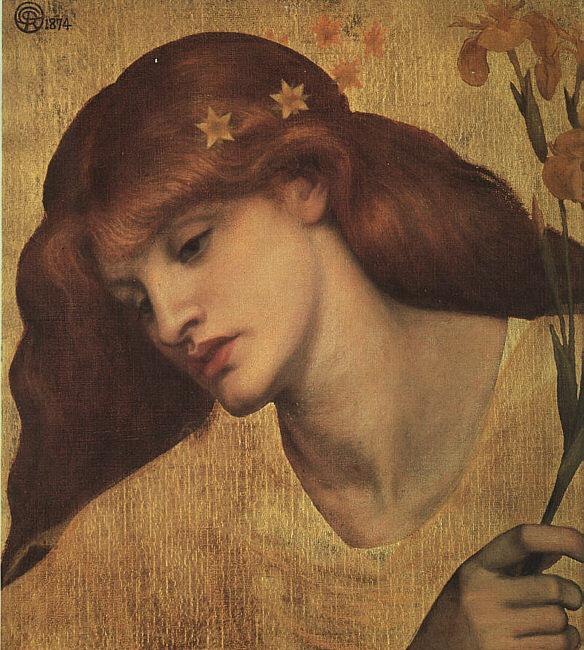 Dante Gabriel Rossetti Sancta Lilias Sweden oil painting art